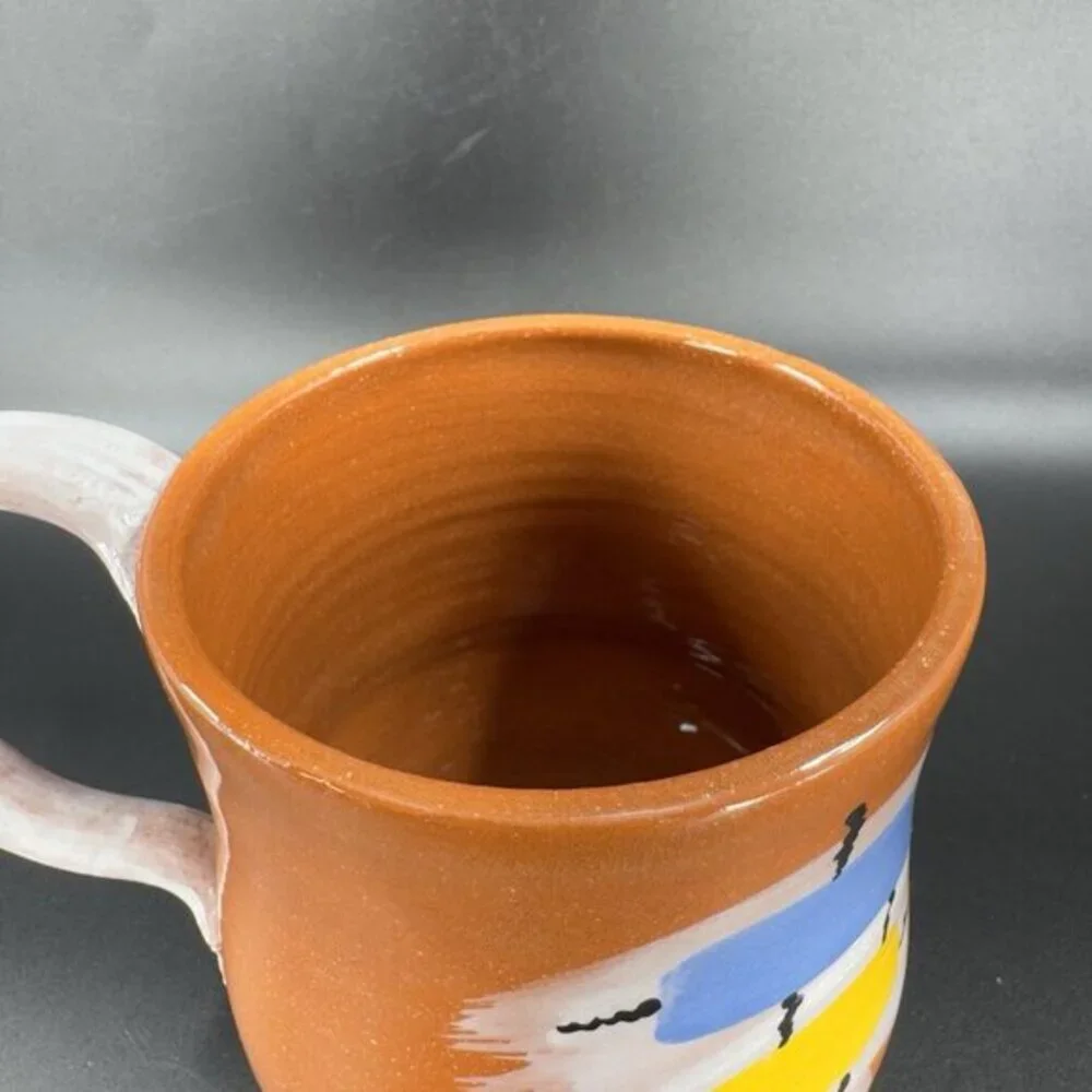 Vintage‎ 1988 Roberta Waterman Hand Made Oversize Coffee Mug Cup Made In Chicago